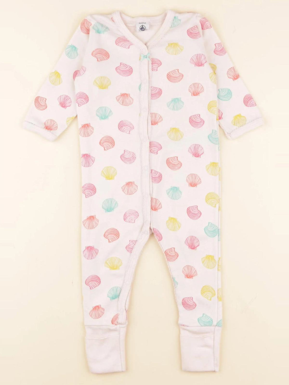 Petit Bateau - pyjama coton rose - 6 mois