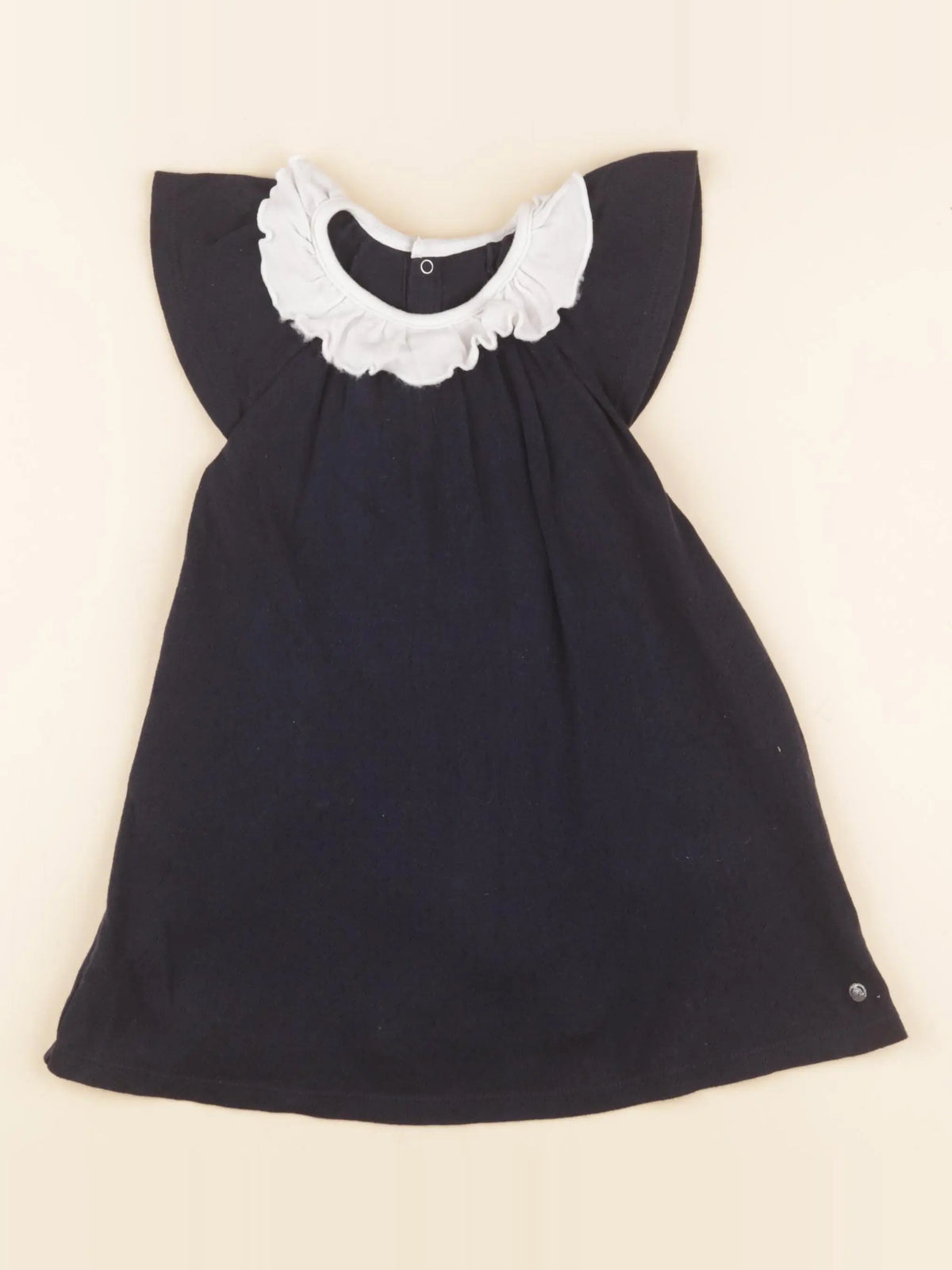 Petit Bateau - robe bleu, blanc - 24 mois