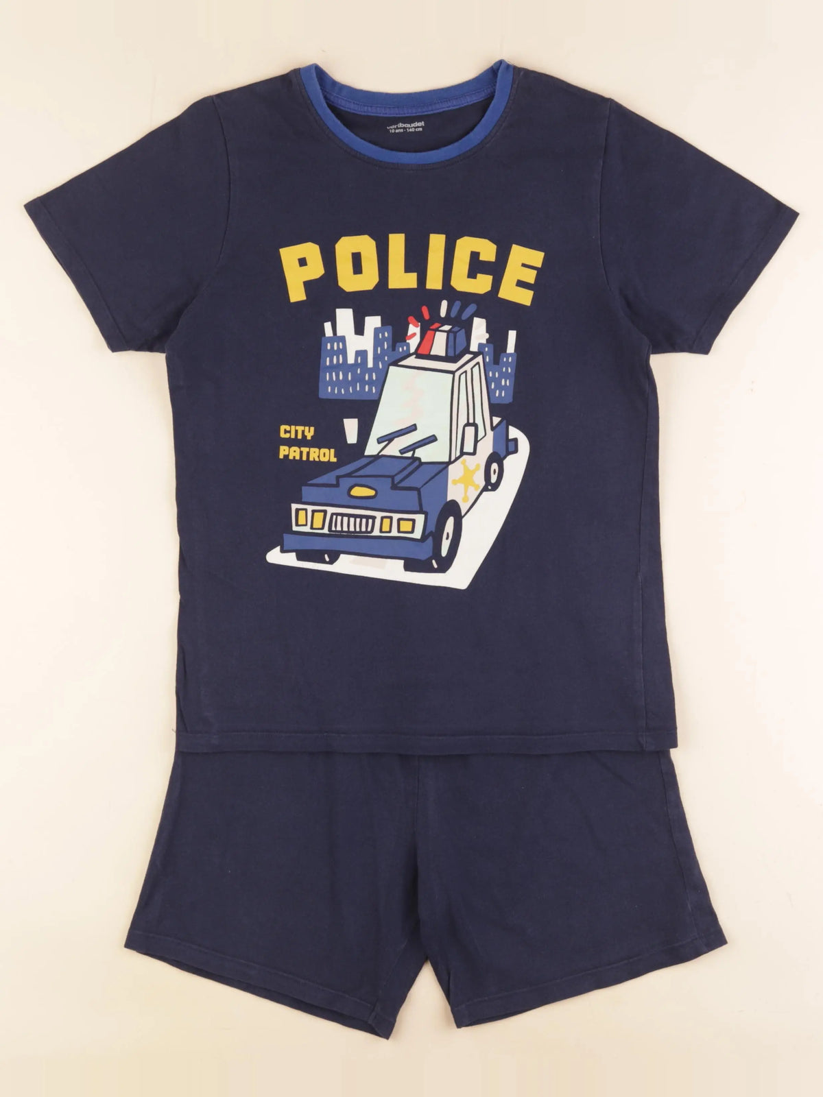 Vertbaudet - pyjama coton bleu - 10 ans