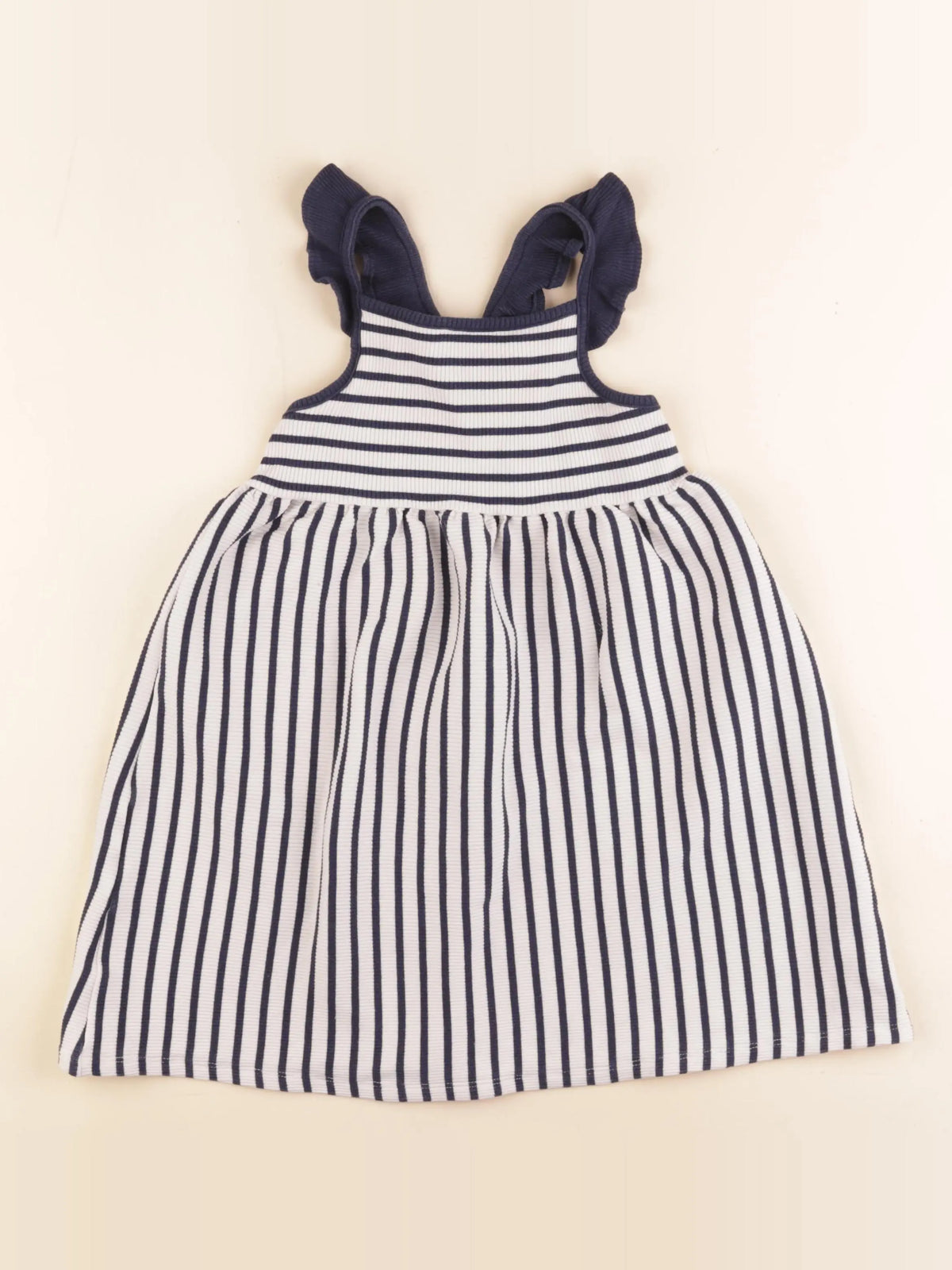 Vertbaudet - robe bleu, blanc - 6 ans