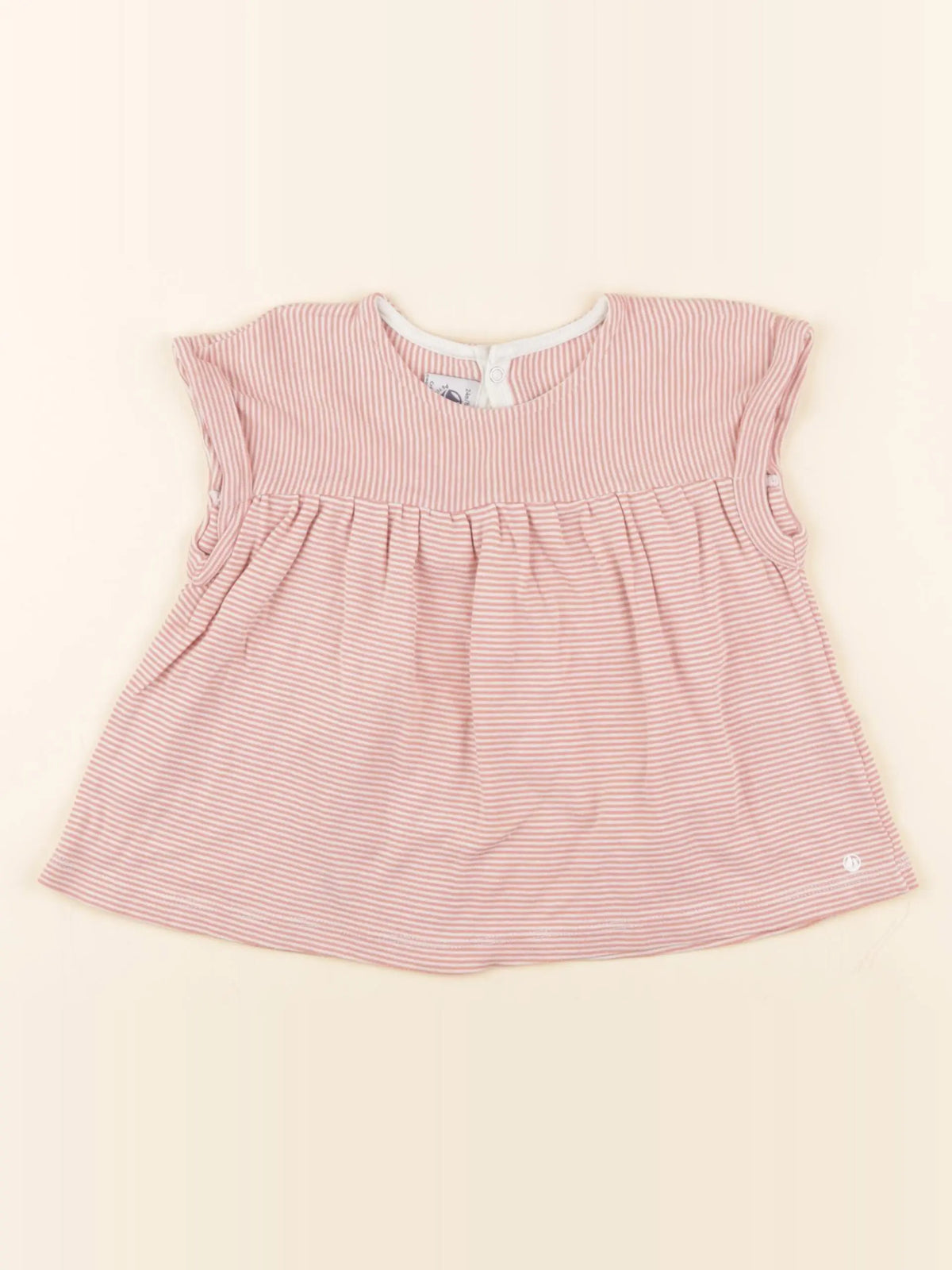 Petit Bateau - tee-shirt rose, beige - 24 mois