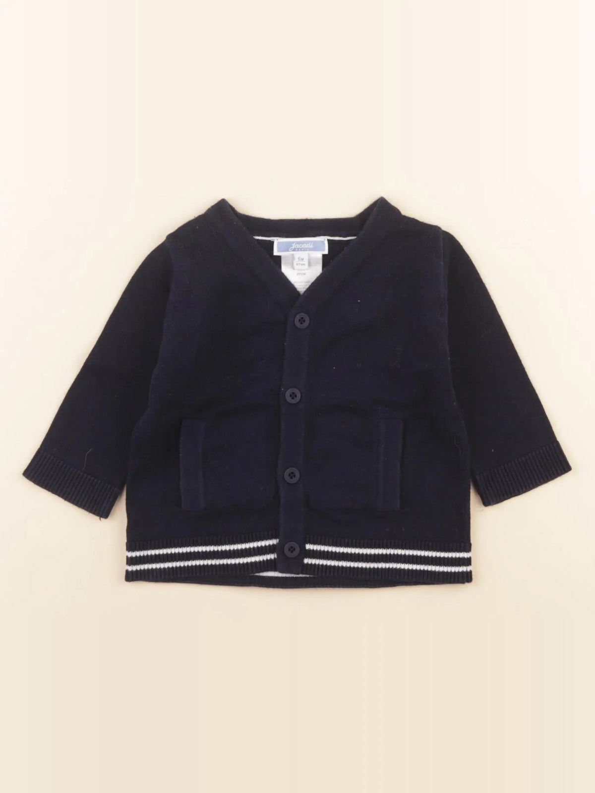 Jacadi - gilet bleu - 6 mois