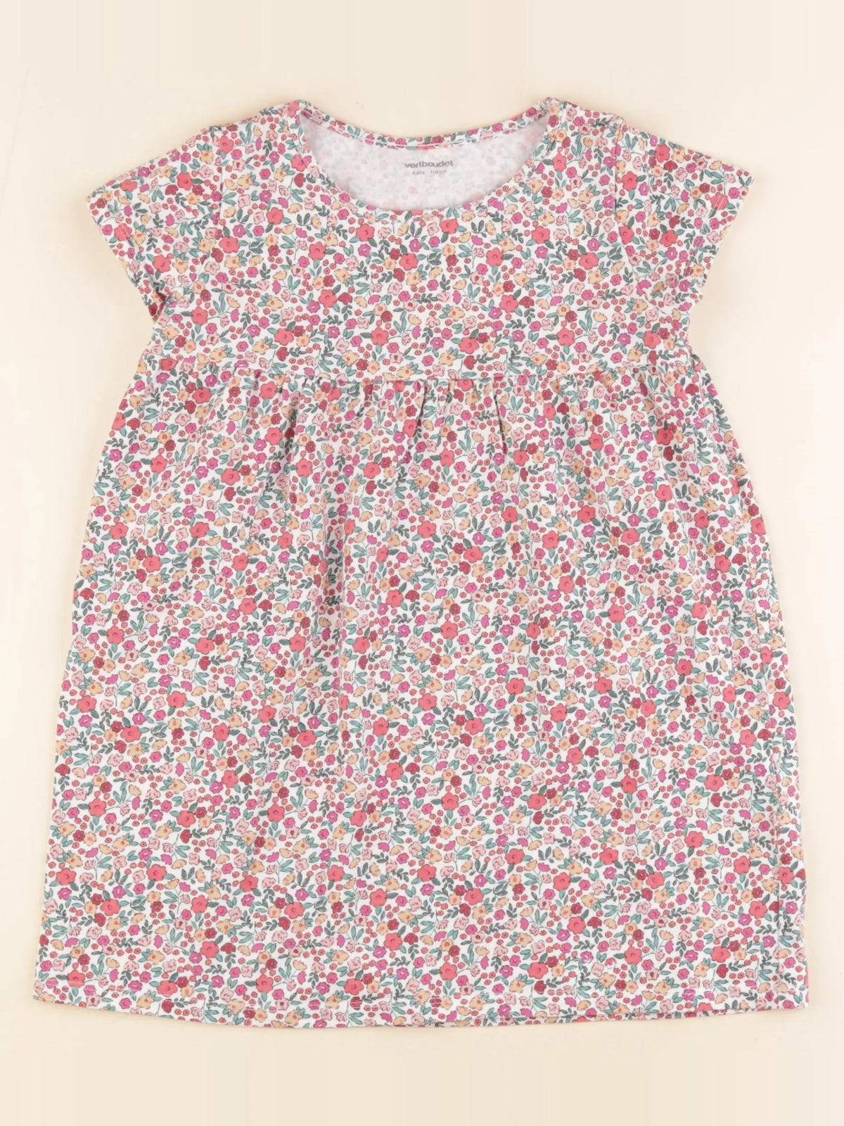 Vertbaudet - robe multicolore - 4 ans
