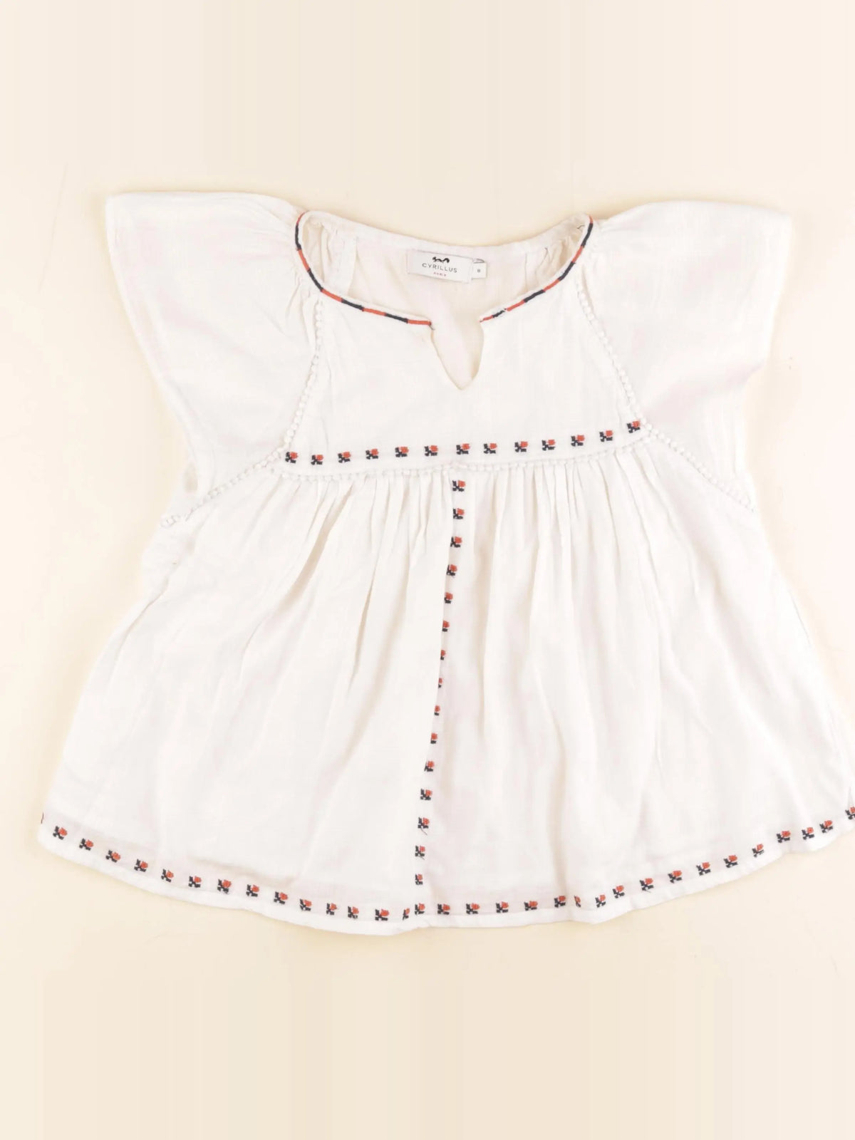 Cyrillus - blouse blanc - 8 ans