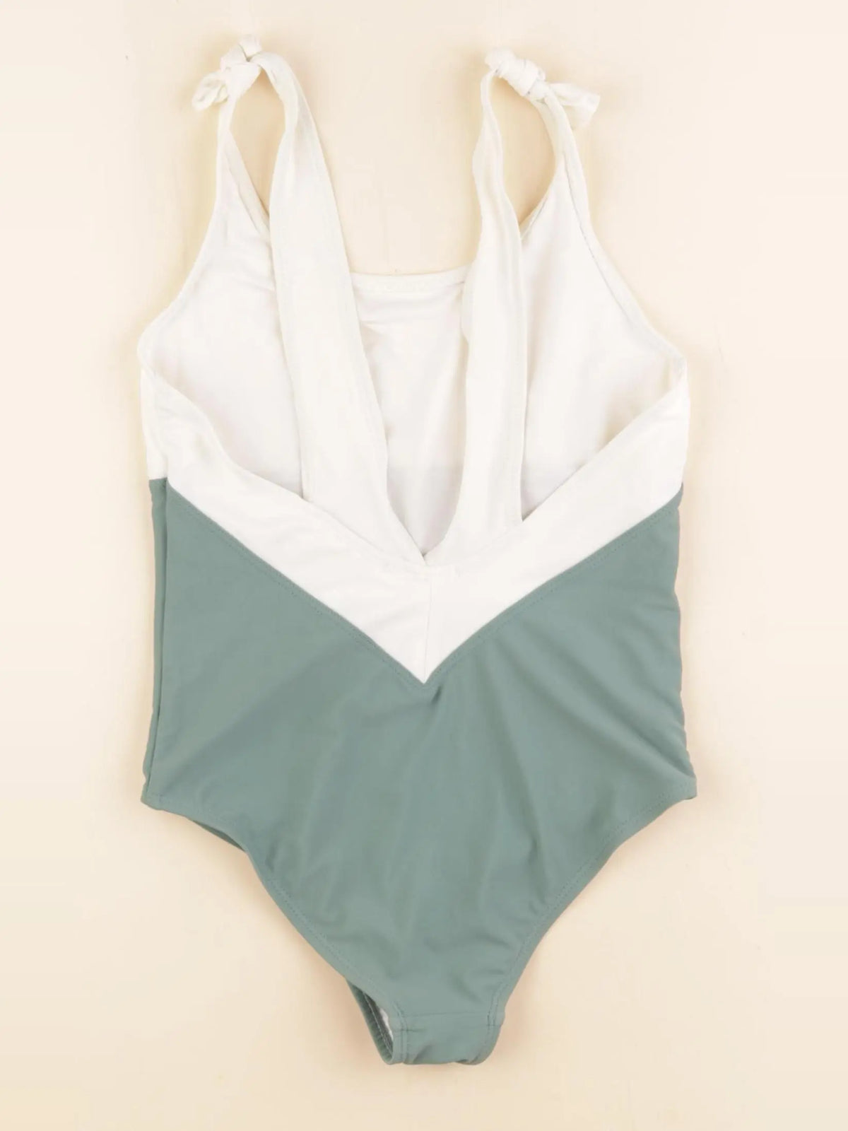 Cyrillus - maillot de bain beige, vert - 8 ans