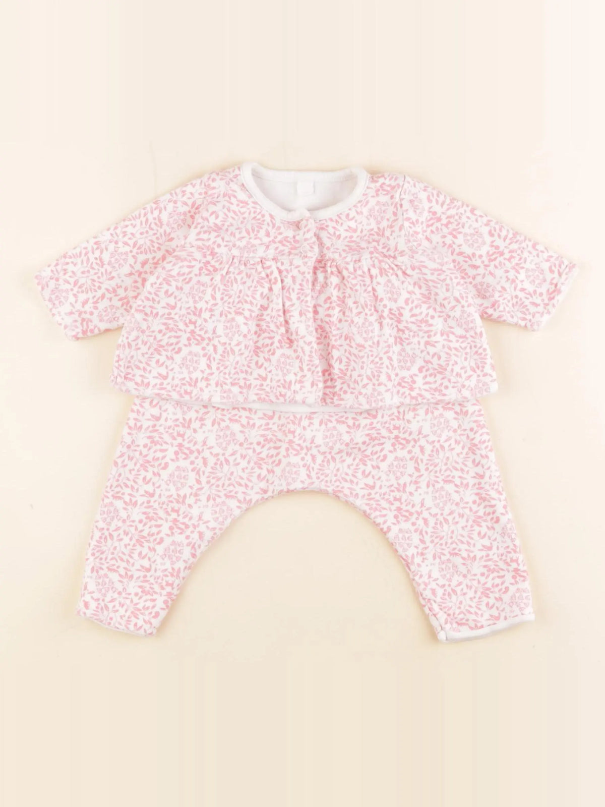 Petit Bateau - ensemble rose - 1 mois