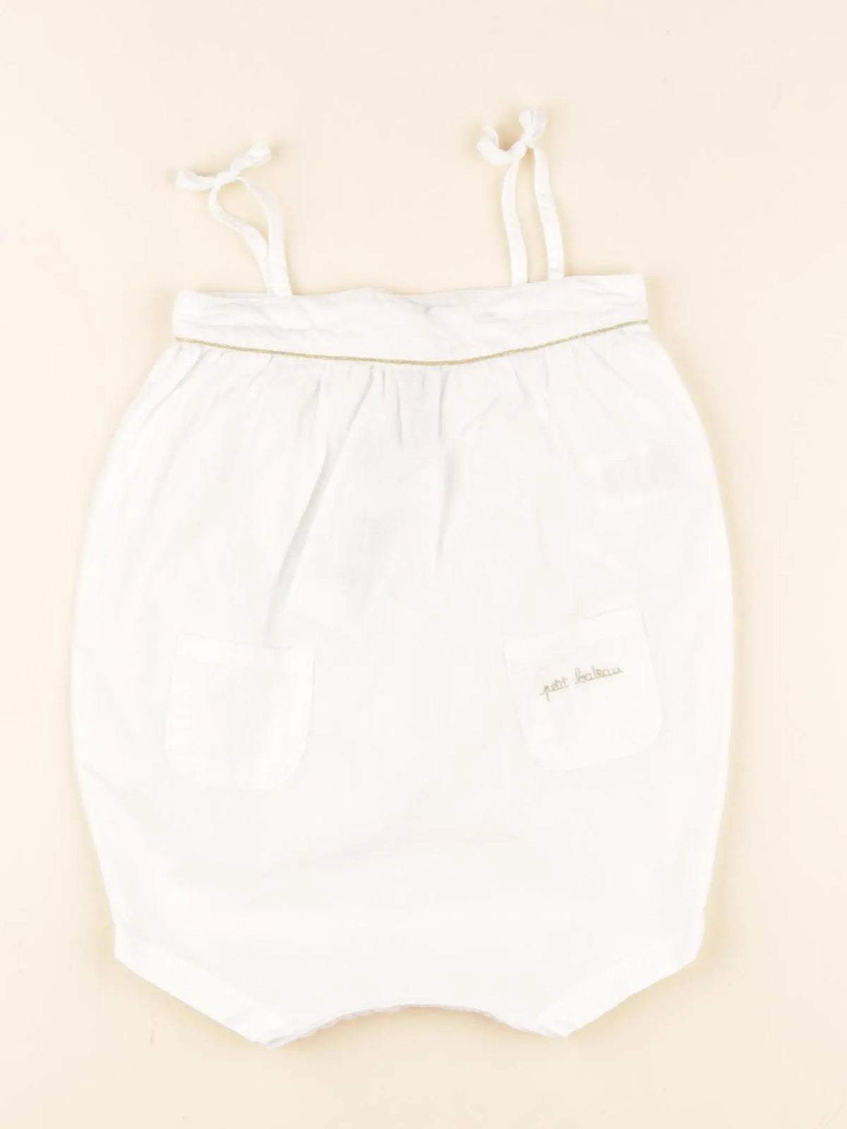 Petit Bateau - combinaison blanc, or - 6 mois
