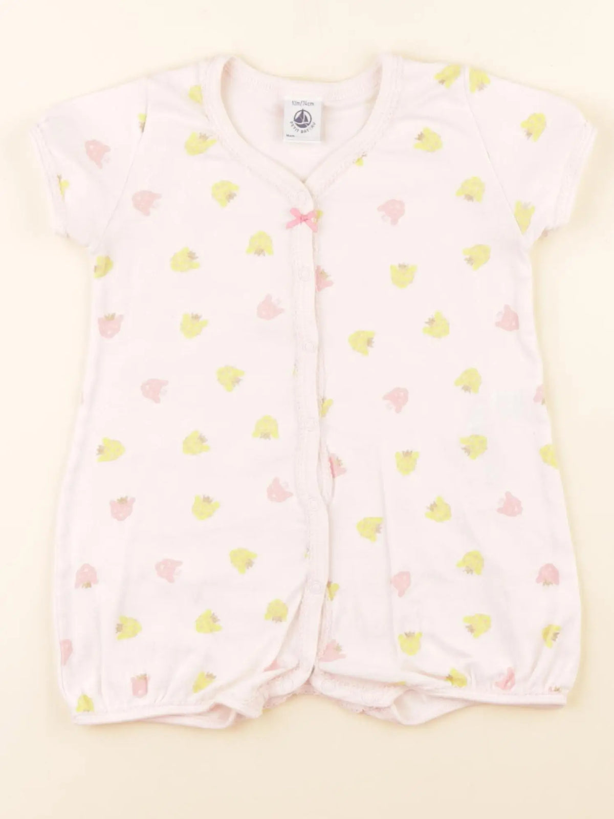 Petit Bateau - pyjama coton rose - 12 mois