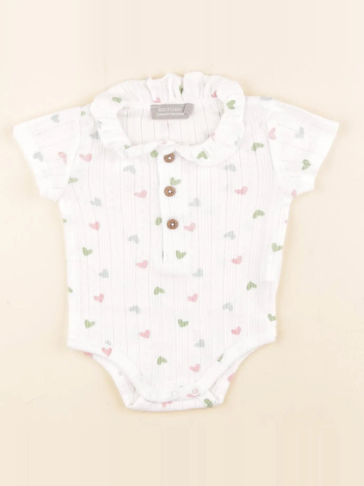 Boutchou - body à col multicolore - 3 mois