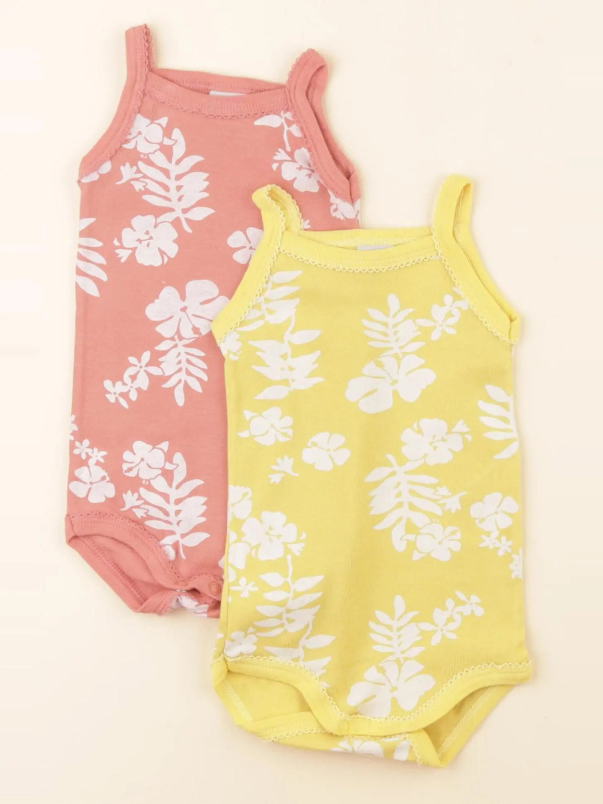 Petit Bateau - lot de 2 bodies en coton jaune, rose - 3 mois