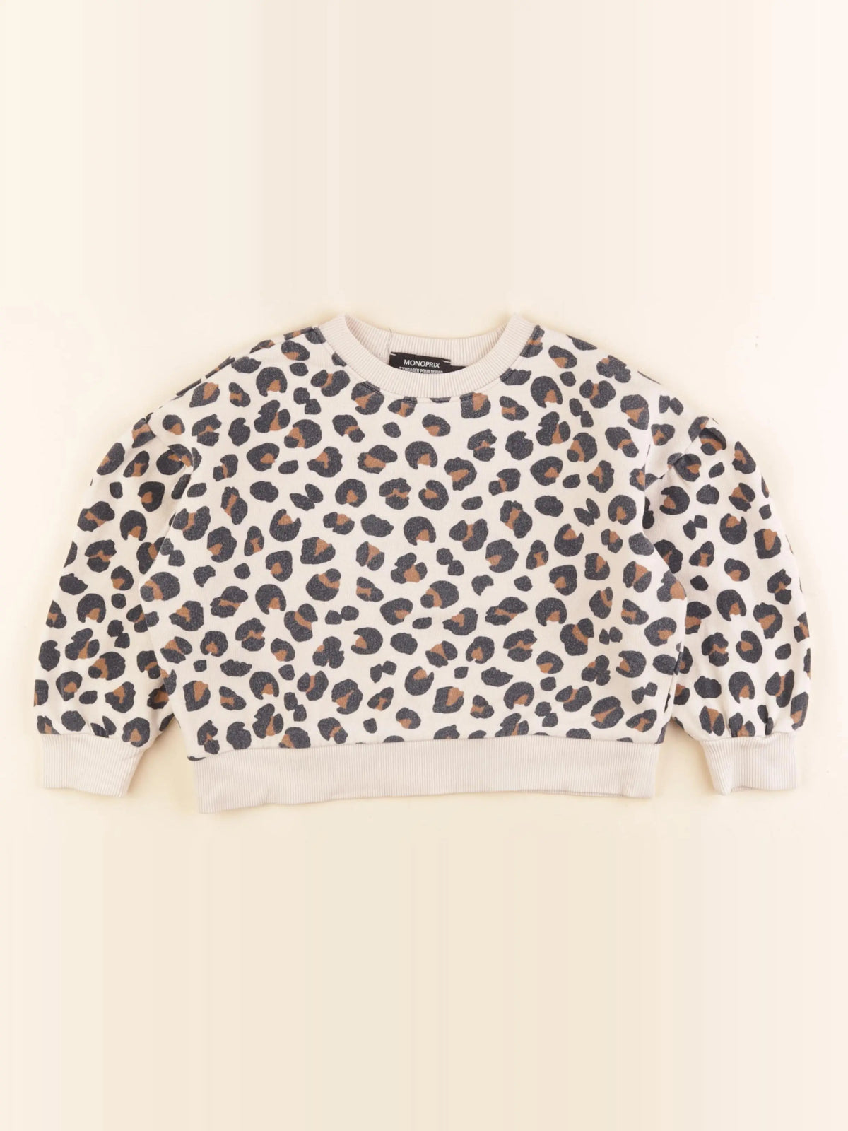 Monoprix - sweat beige - 5 ans