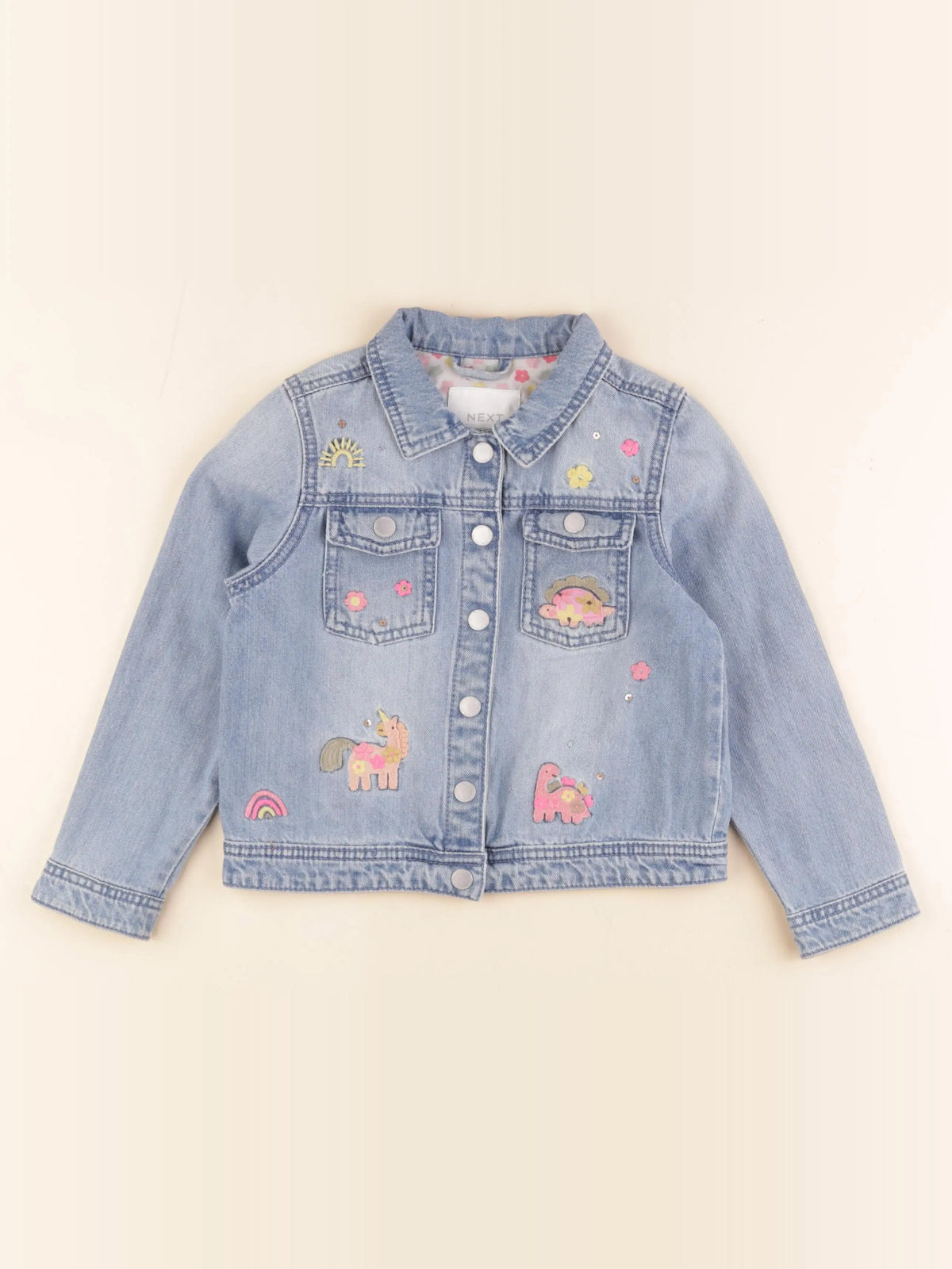 Next - veste imprimé au dos bleu - 4/5 ans