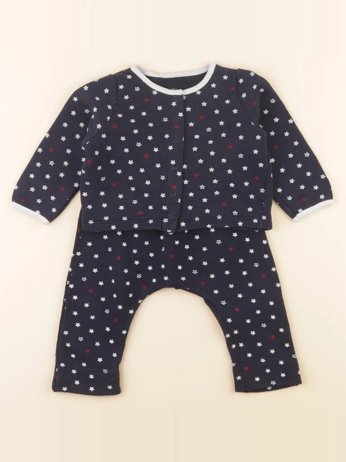 Petit Bateau - ensemble bleu - 12 mois