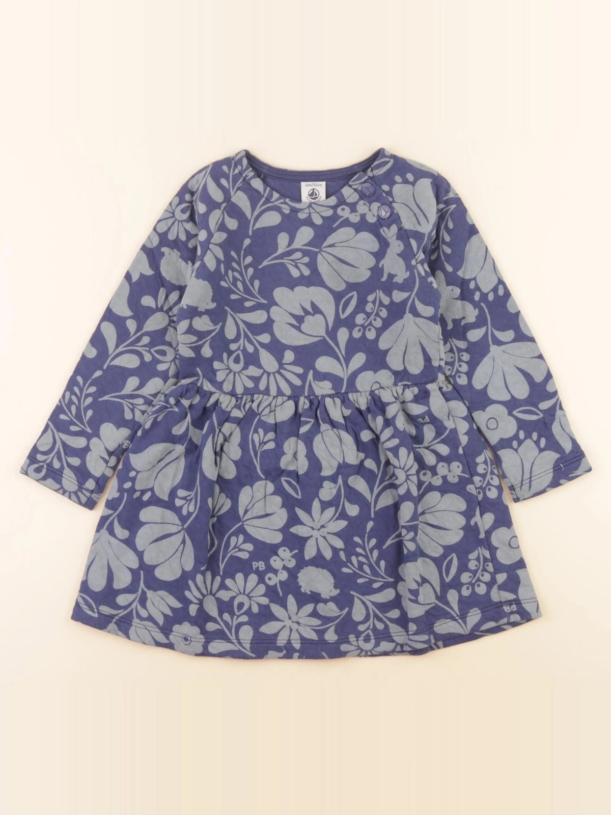 Petit Bateau - robe bleu - 4 ans