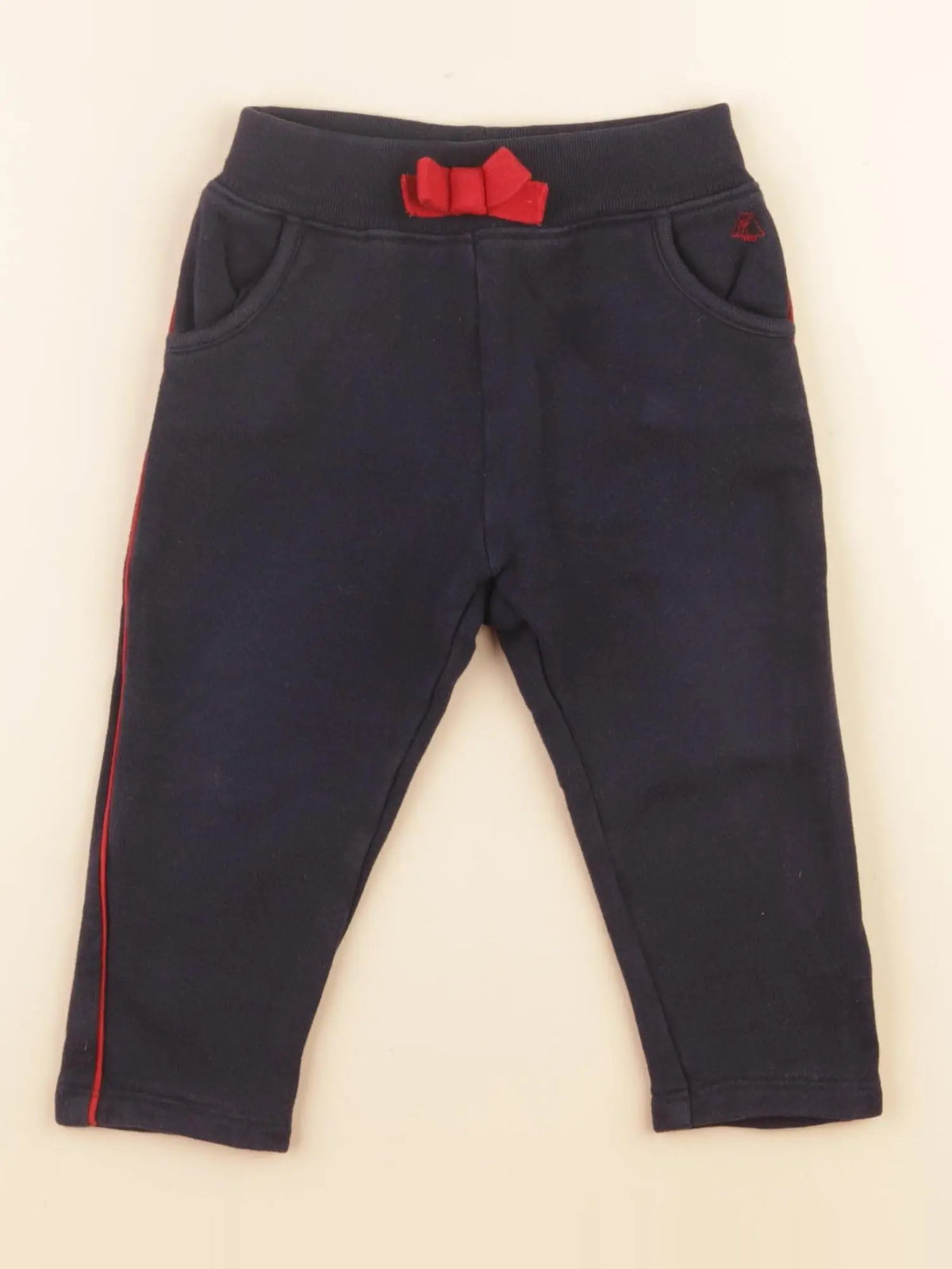 Petit Bateau - jogging bleu, rouge - 12 mois