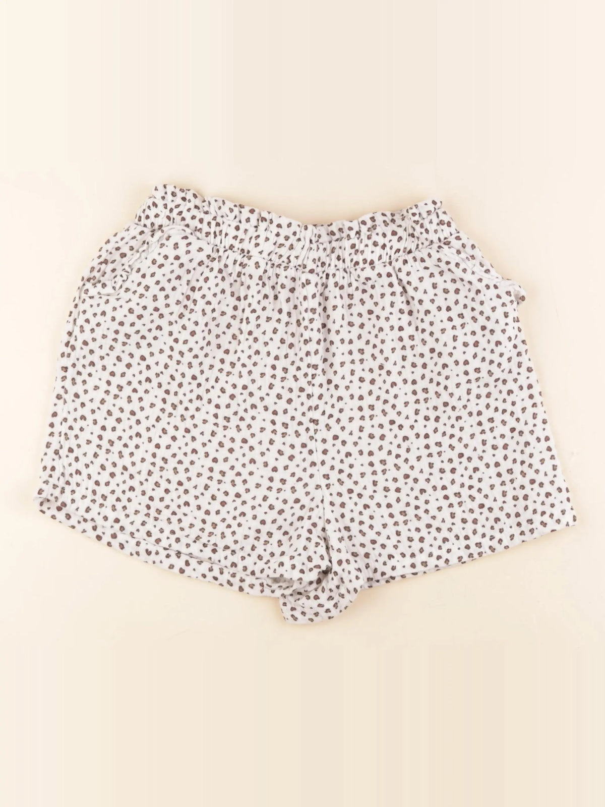 Vertbaudet - short blanc, marron - 14 ans