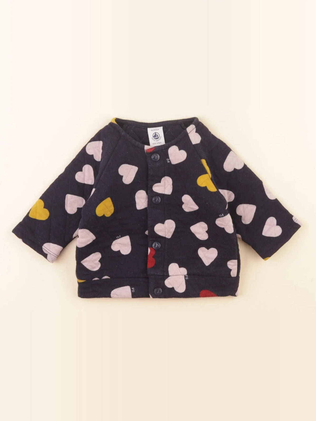 Petit Bateau - sweat bleu - 6 mois