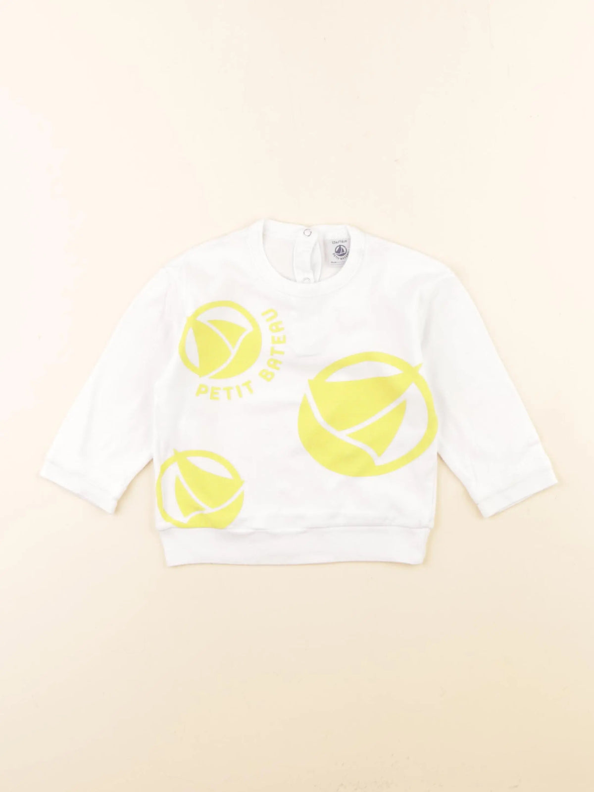 Petit Bateau - tee-shirt blanc - 12 mois