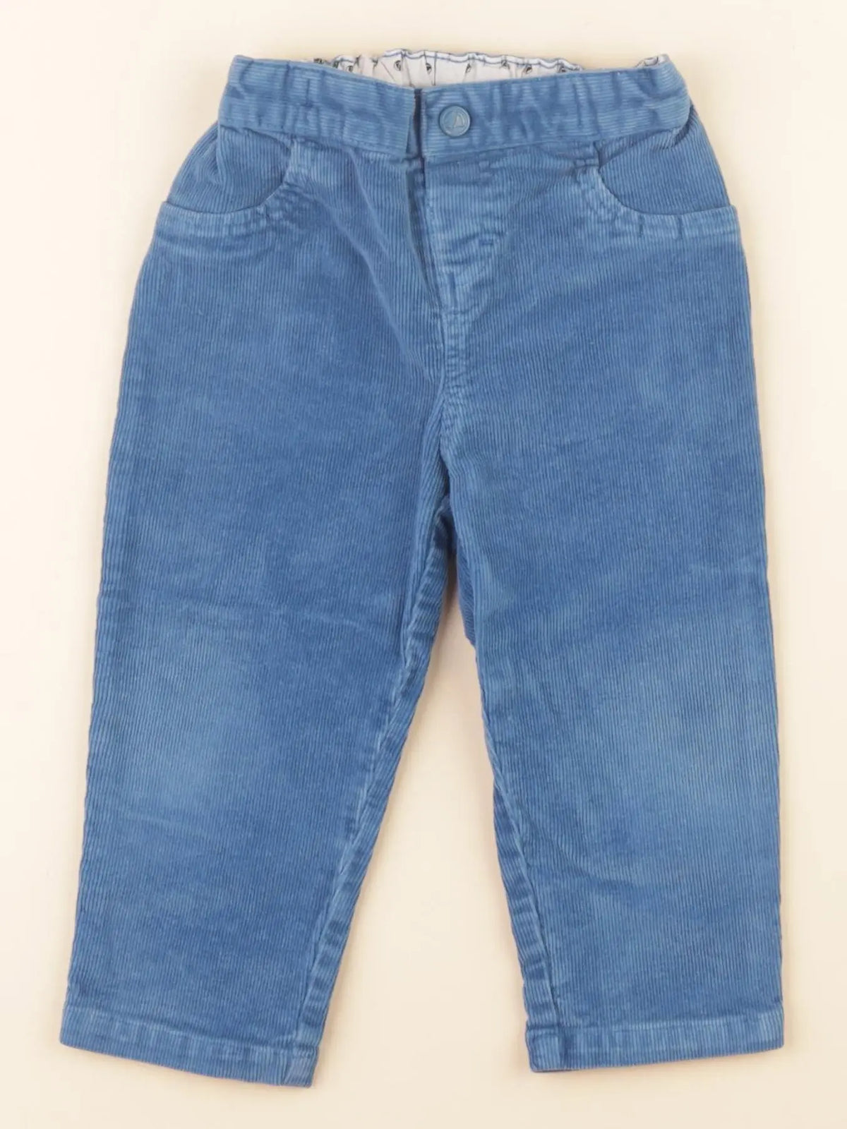 Petit Bateau - pantalon bleu - 18 mois