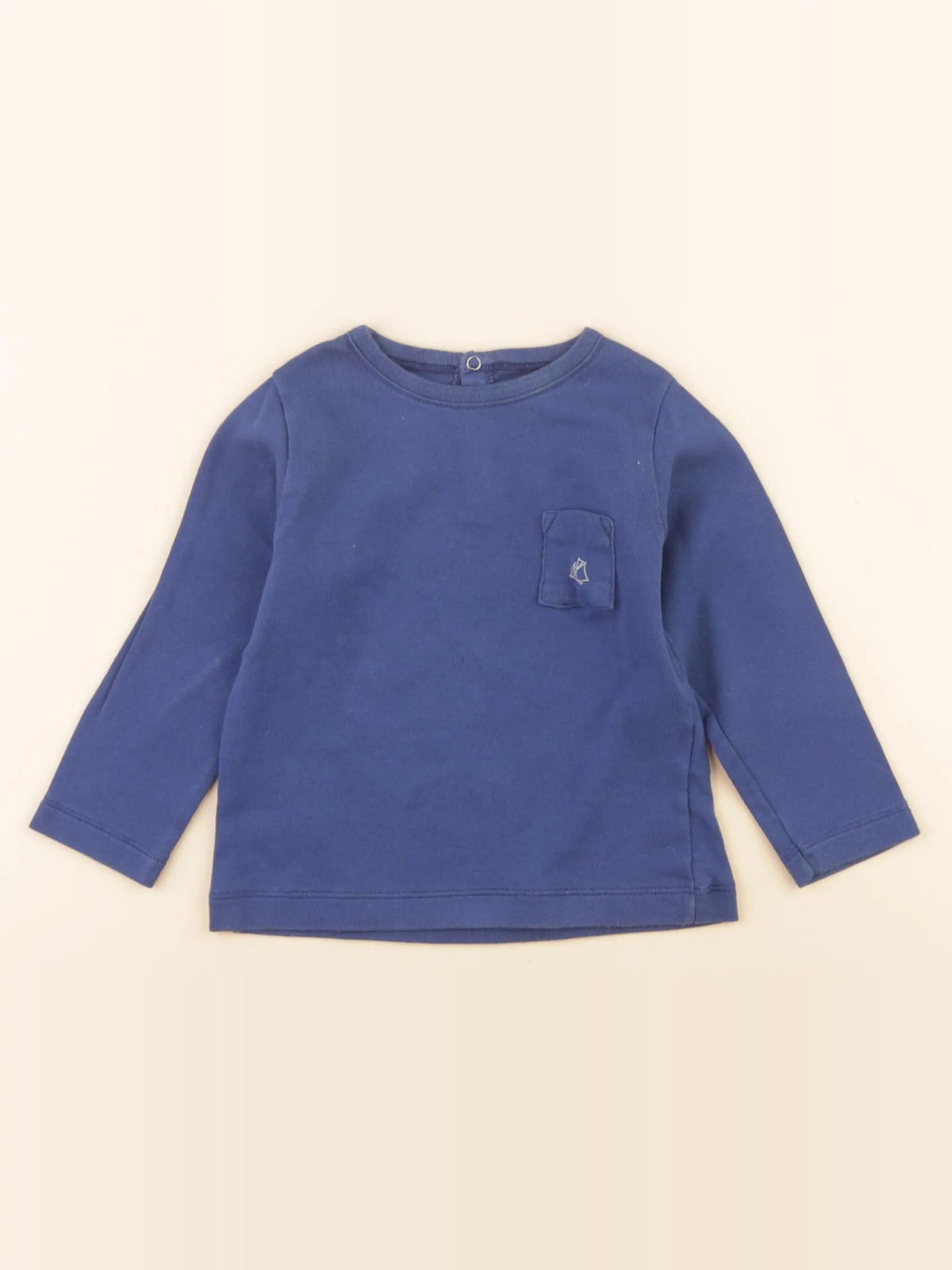 Petit Bateau - tee-shirt bleu - 2 ans