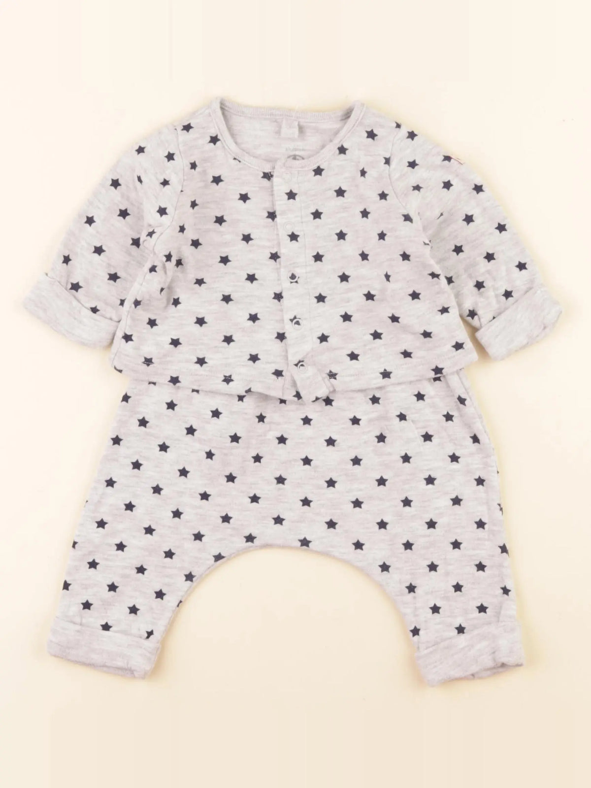 Petit Bateau - ensemble gris - 3 mois