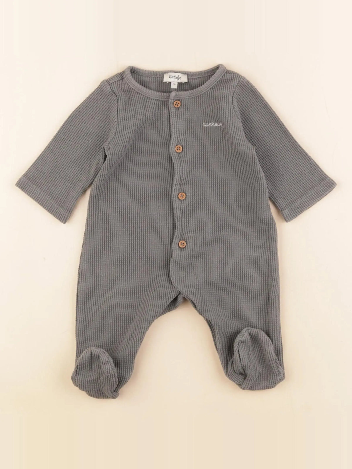 Natalys - pyjama coton vert - 1 mois