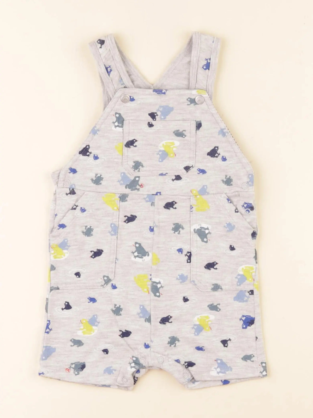 Petit Bateau - salopette gris, bleu - 12 mois