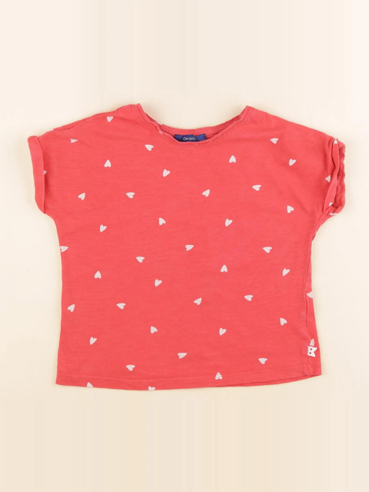 Vertbaudet - tee-shirt orange - 5 ans