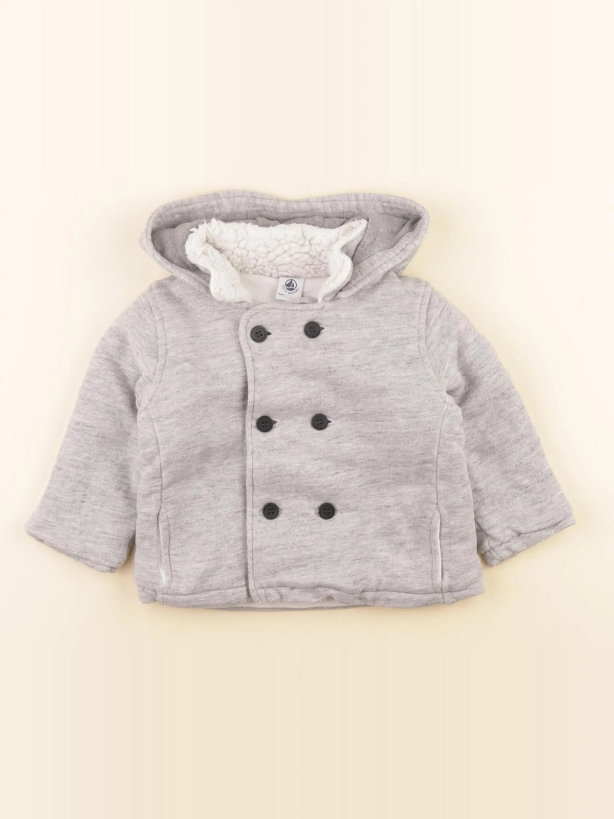 Petit Bateau - manteau gris - 18 mois