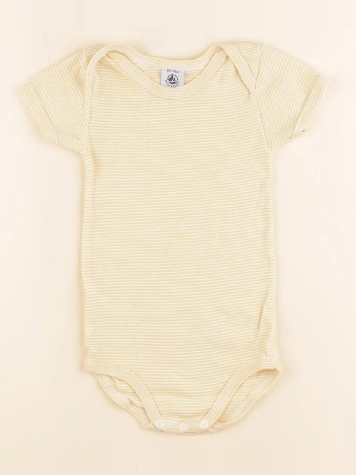 Petit Bateau - body jaune - 18 mois
