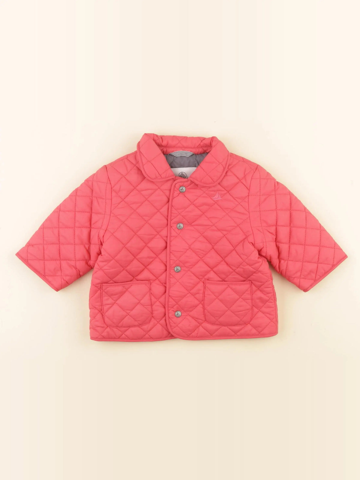 Petit Bateau - doudoune rose - 3 mois