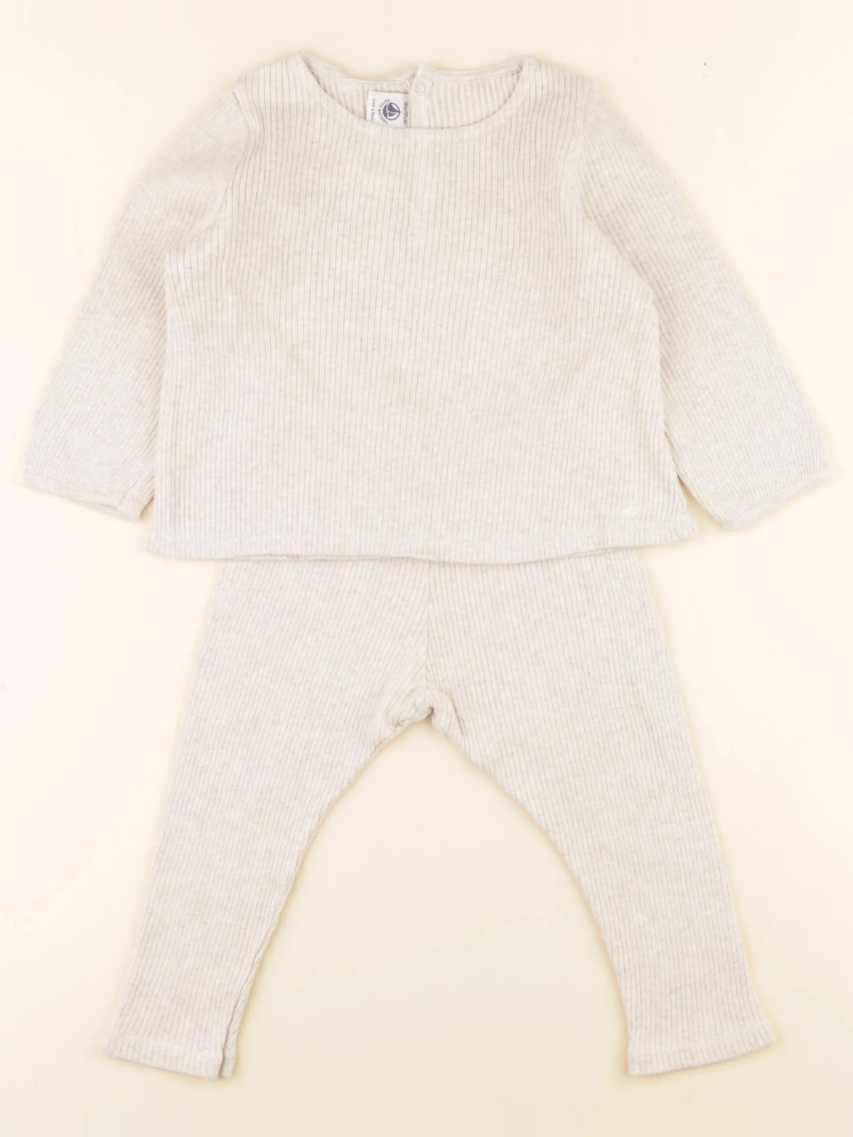 Petit Bateau - ensemble beige - 18 mois