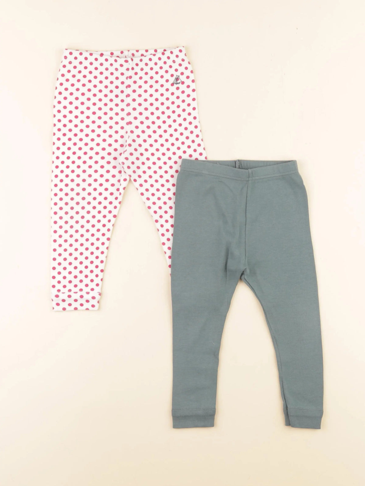 Petit Bateau - lot de 2 leggings multicolore - 18 mois