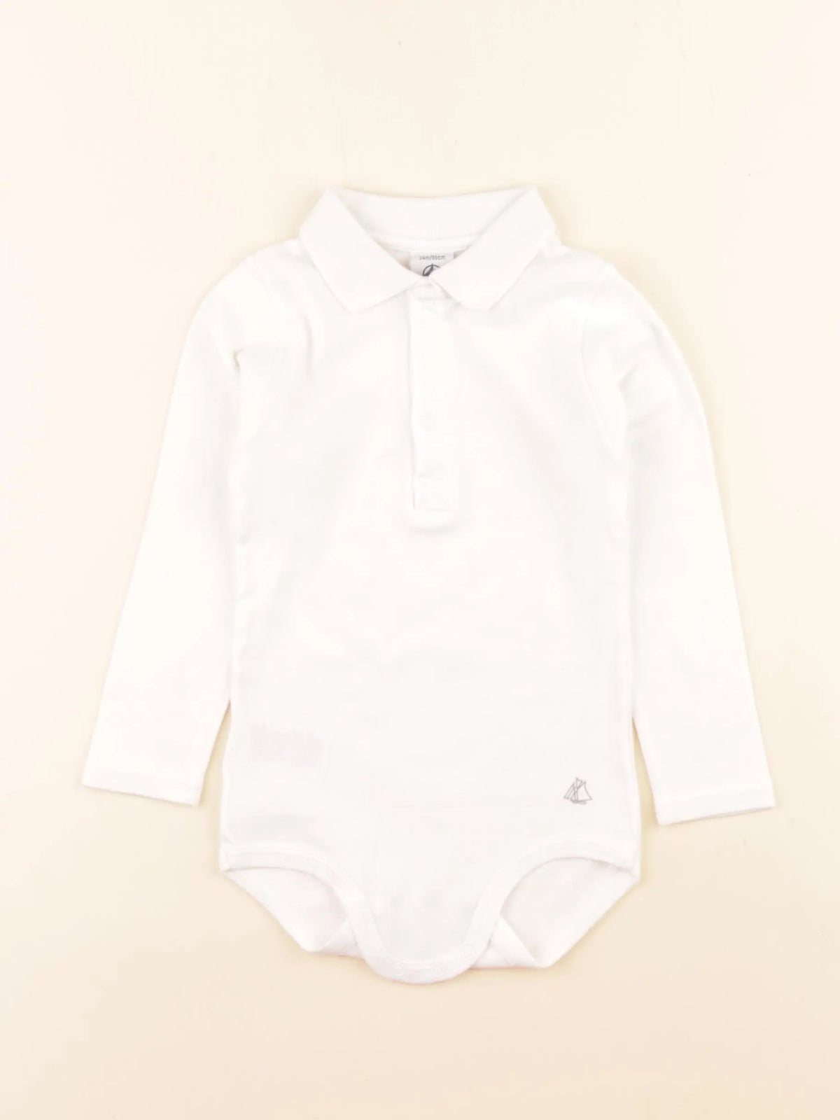 Petit Bateau - body à col blanc - 24 mois