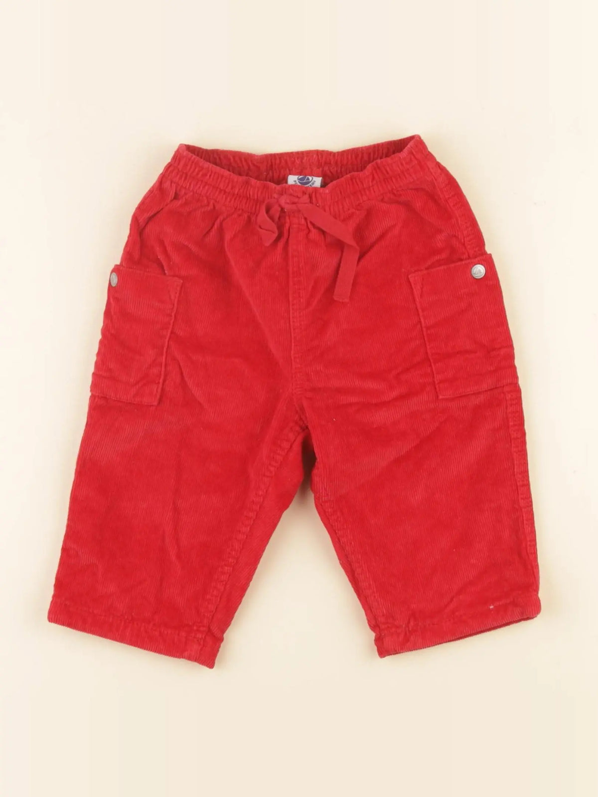Petit Bateau - pantalon rouge - 12 mois