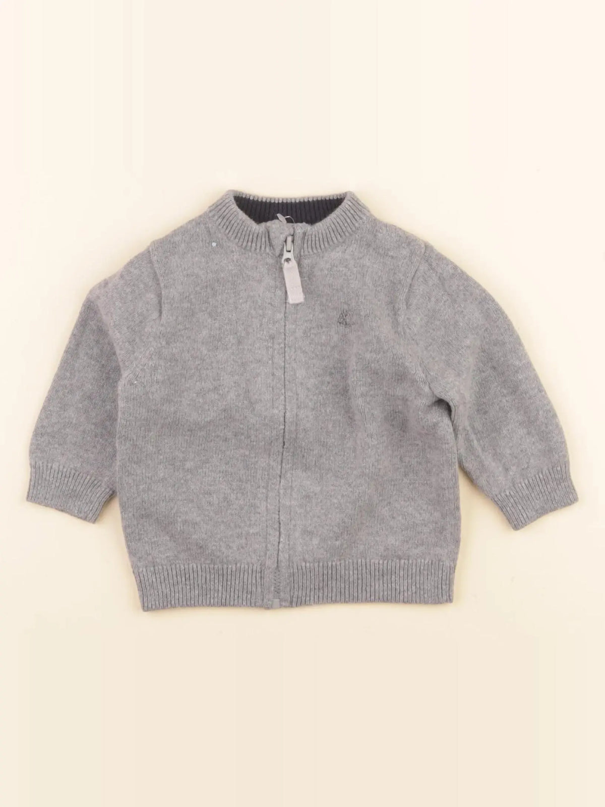 Petit Bateau - gilet gris - 6 mois