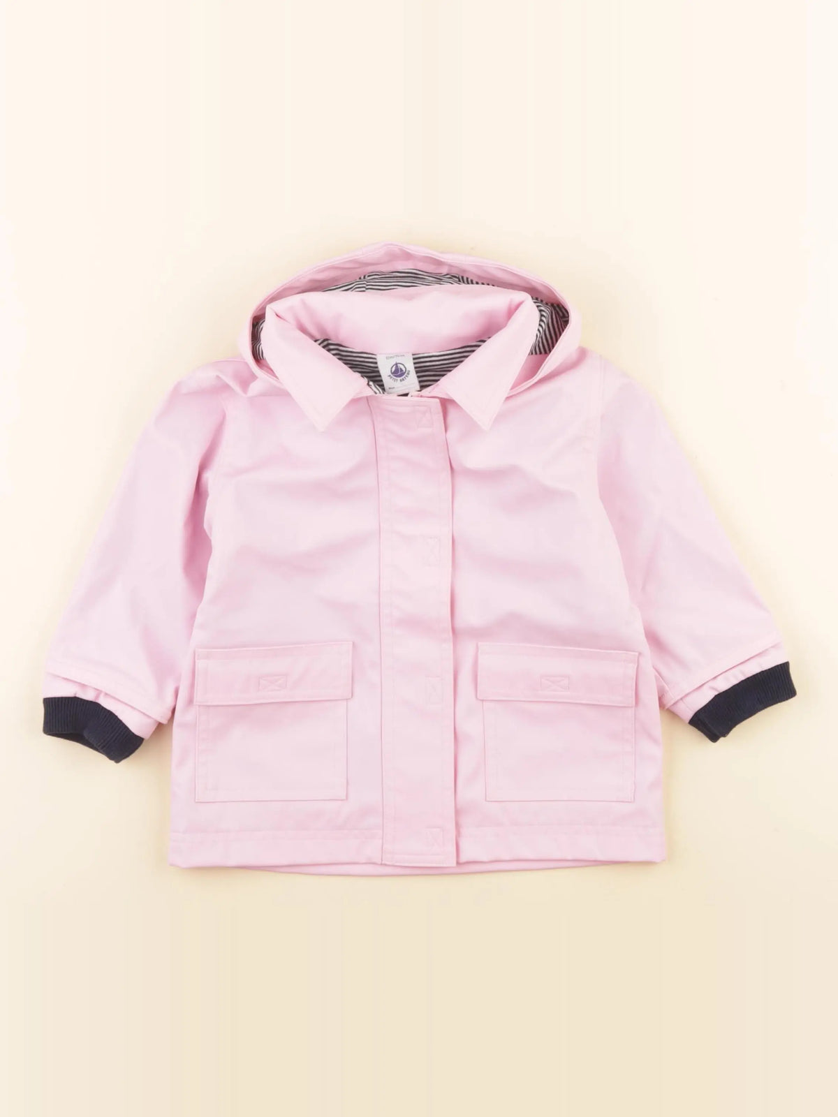 Petit Bateau - imperméable rose - 12 mois