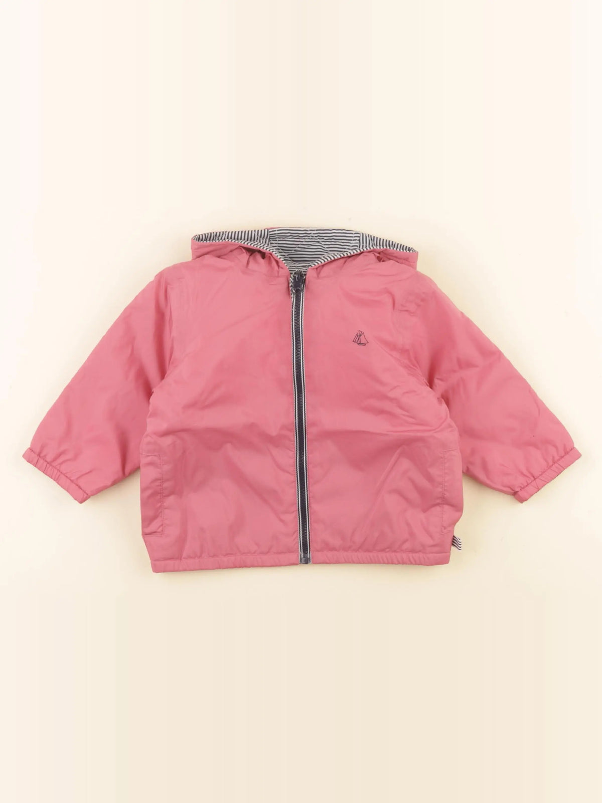 Petit Bateau - imperméable rose - 12 mois