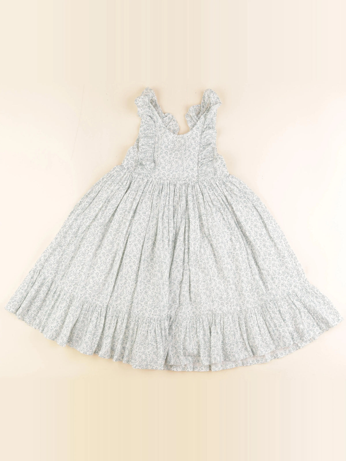 Cyrillus - robe blanc, bleu - 8 ans