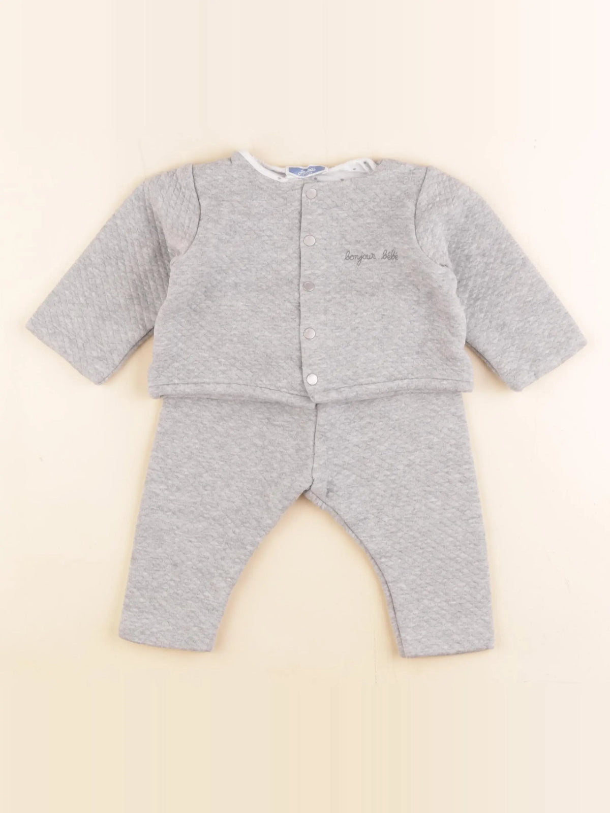 Jacadi - ensemble gris - 12 mois