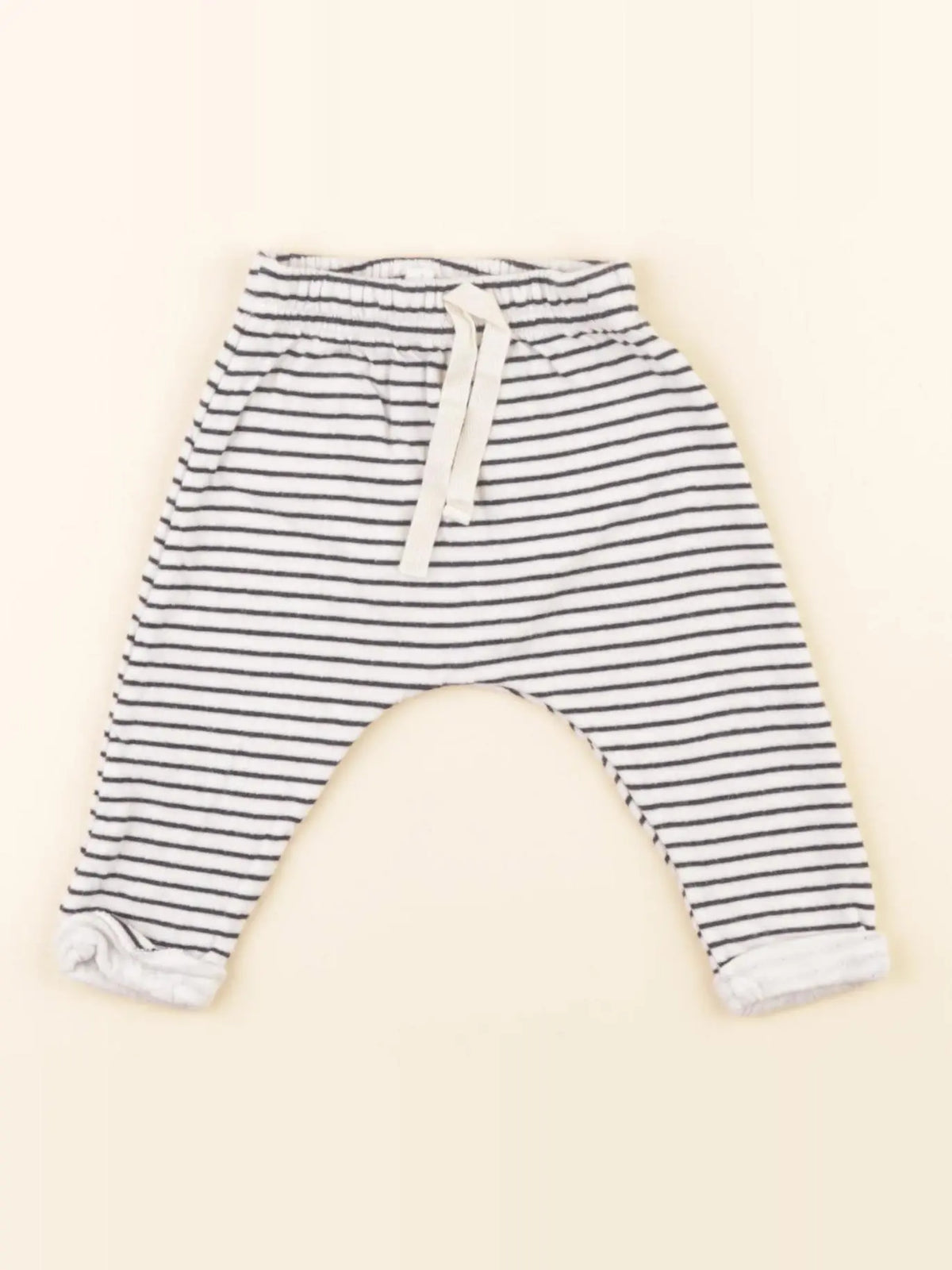 Petit Bateau - sarouel bleu, blanc - 1 mois