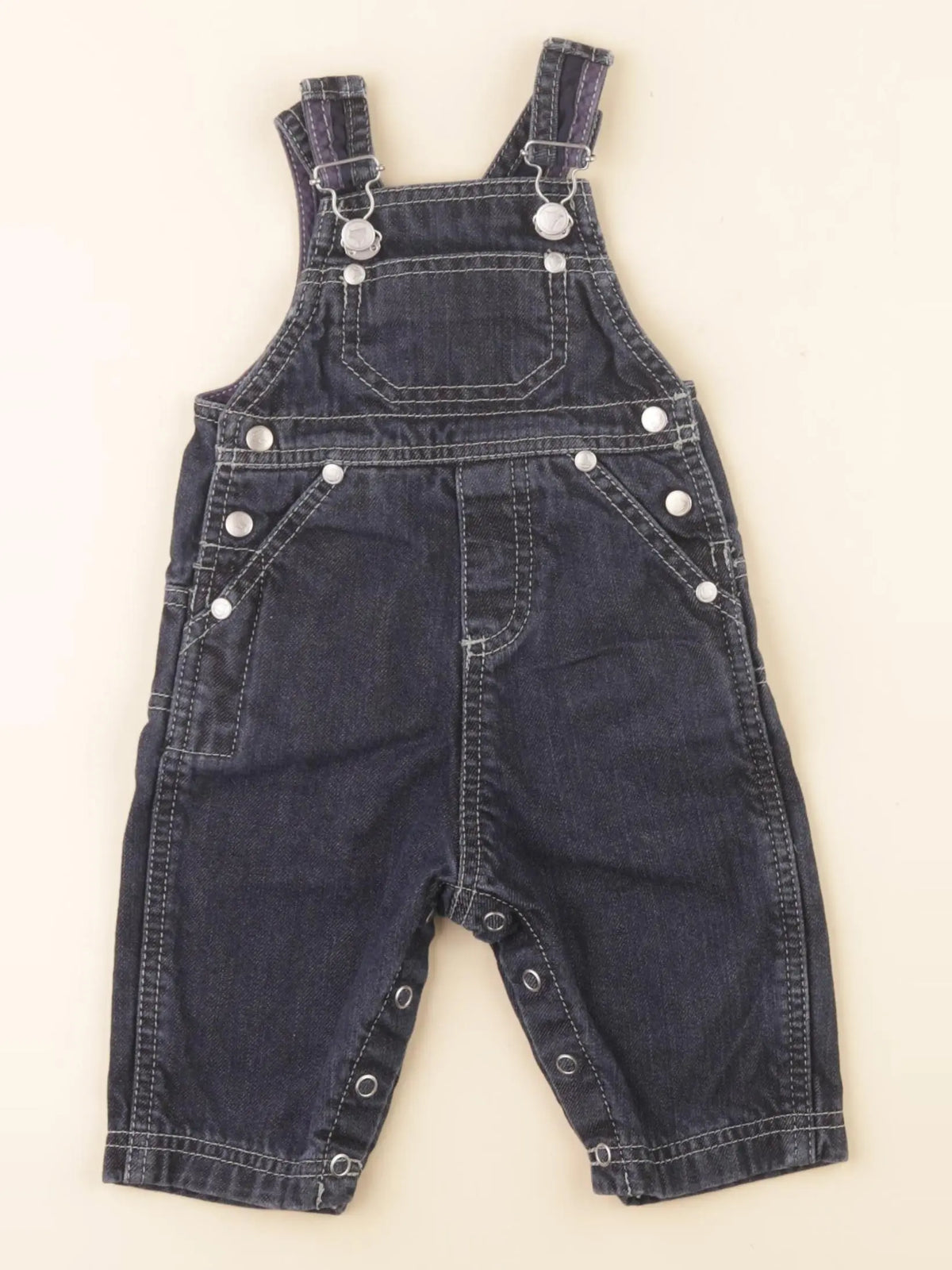 Petit Bateau - salopette bleu - 3 mois