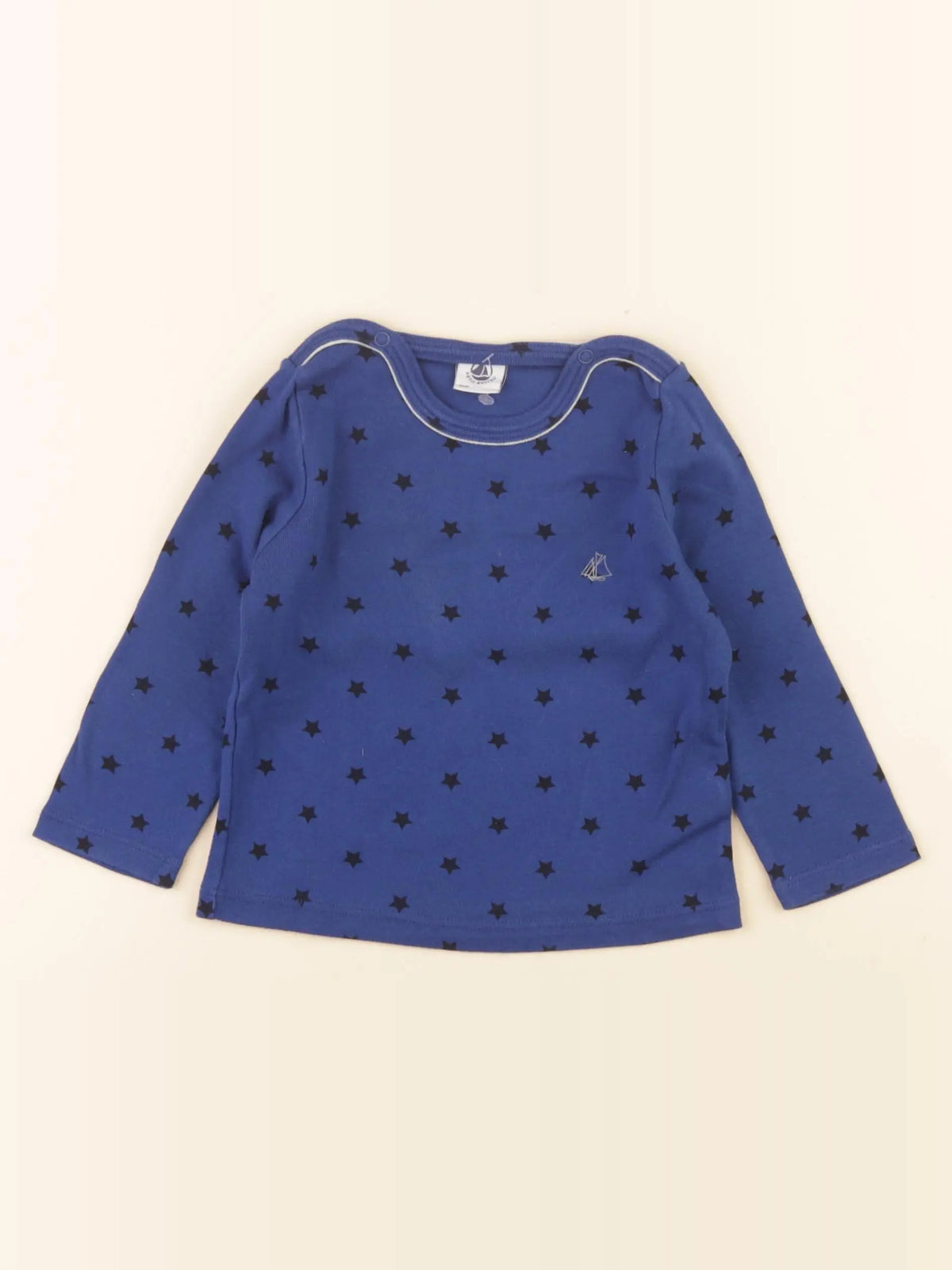 Petit Bateau - maillot de corps bleu - 18 mois