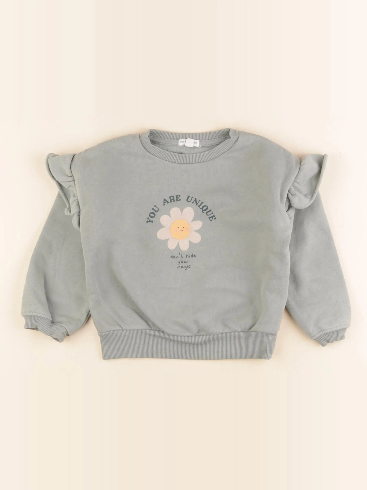 Vertbaudet - sweat vert - 3 ans