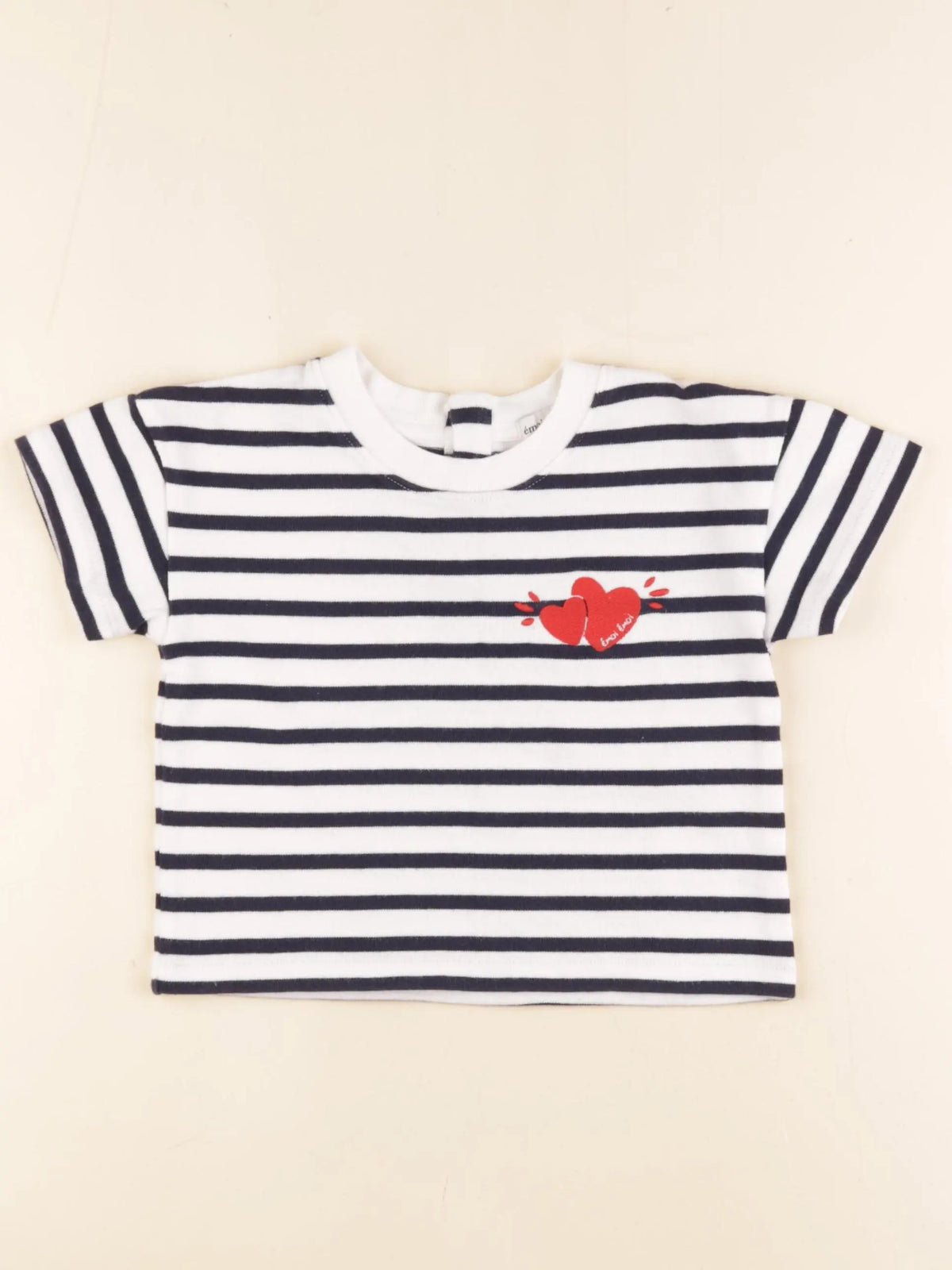 Emoi emoi - tee-shirt blanc, bleu - 2 ans