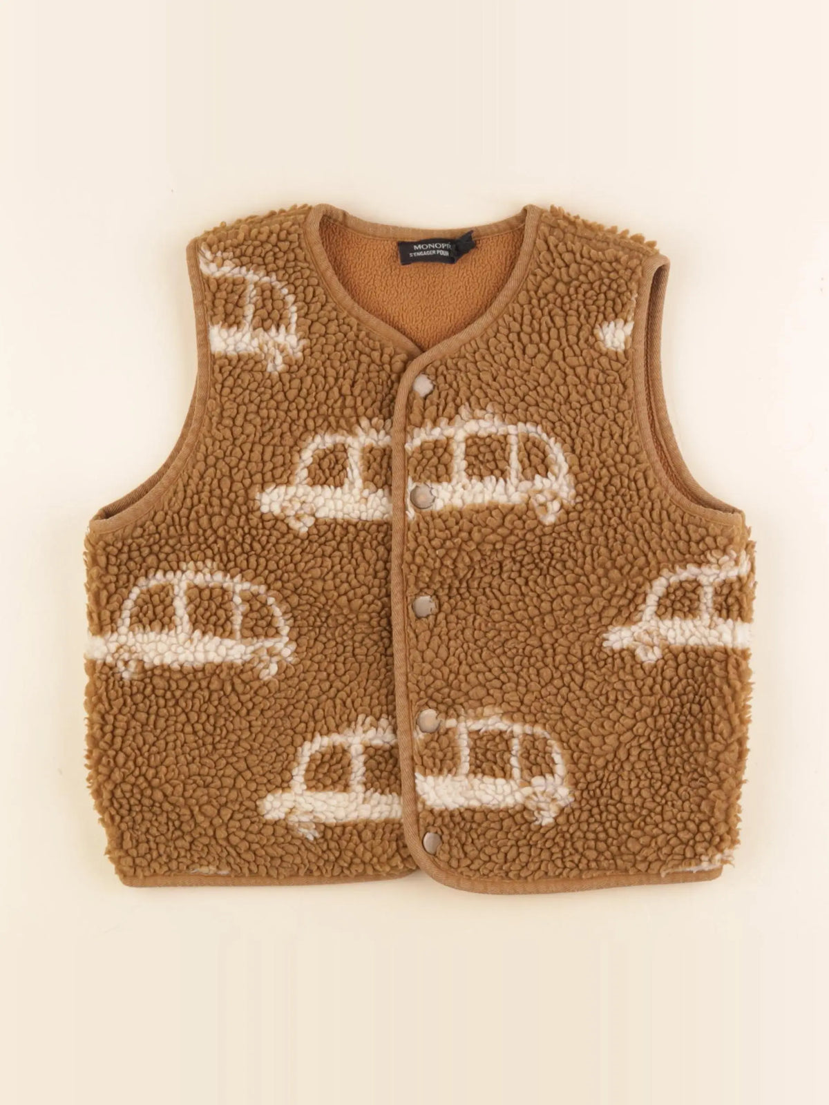 Monoprix - gilet marron - 4 ans