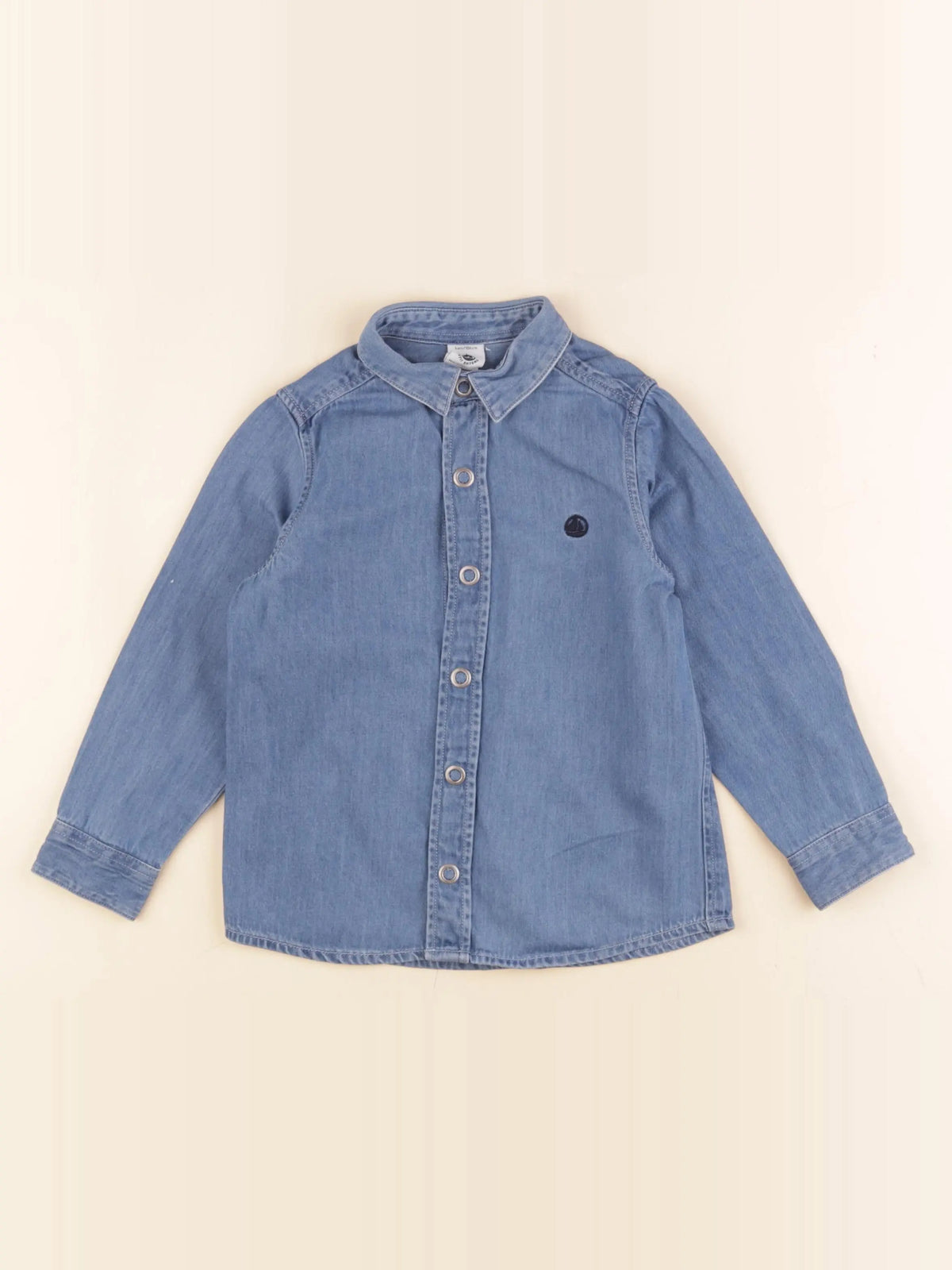Petit Bateau - chemise bleu - 4 ans