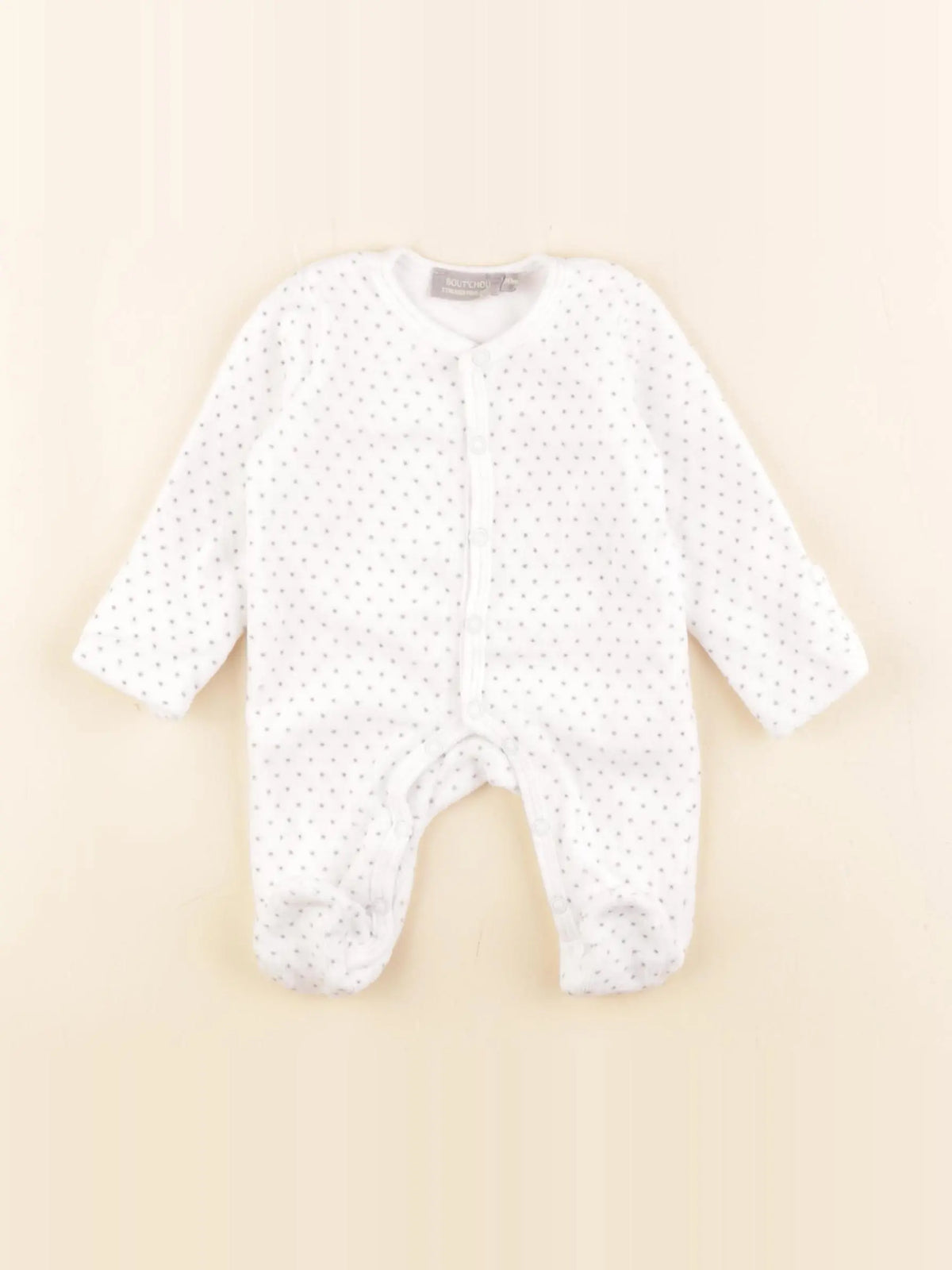 Boutchou - pyjama velours blanc - Prématuré