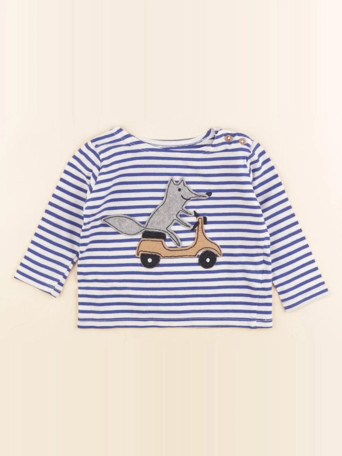 Boutchou - tee-shirt bleu - 6 mois