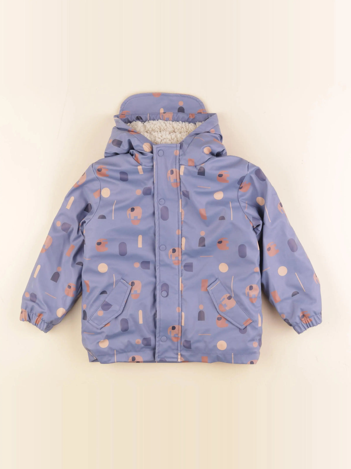 Vertbaudet - imperméable bleu, marron - 4 ans